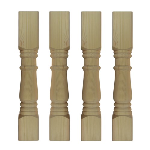 Set chunky pine refectory - set, 4