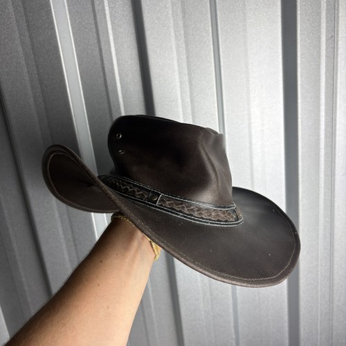 Genuine leather brown cowboy - genuine,