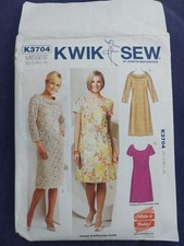 Sheath Dress Sewing Pattern  Kwik Sew K3704  Cowl Neck Sizes  8 -18 Uncut