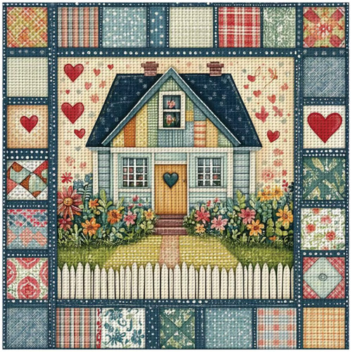 Printed cross stitch - cross, ct