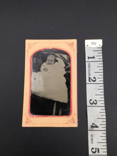 Antique gem albumen photo baby - antique,