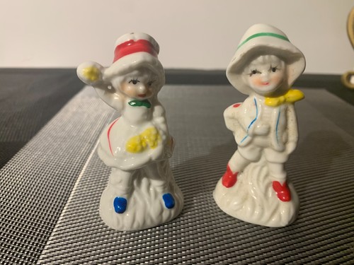 Pair vintage porcelain two - porcelain,
