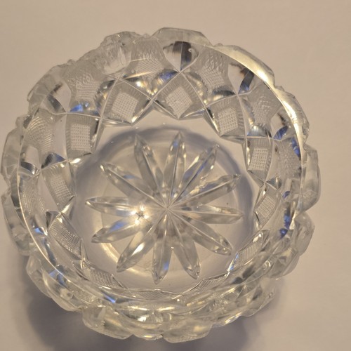 Clear cut glass crystal bowl - clear,