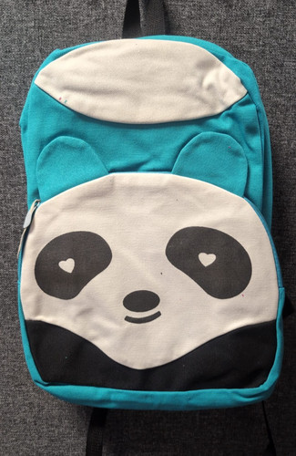 Panda face childrens backpack - panda,