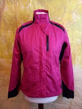 Muddy Fox pink black full zip 100% polyester Cycling Jacket. UK women's size 12