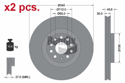 Pcs front brake disc - disc, rotos