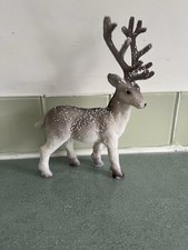 Flock Reindeer Xmas Figurine