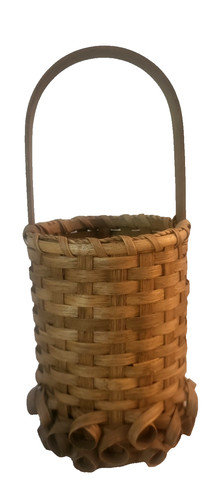 Wicker curly vtg basket - wicker,