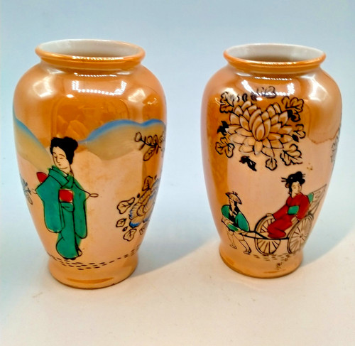 Vintage japanese satsuma vases - japanese,