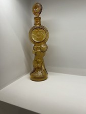 Vintage Casa Pupo Figural Decanter – Amber Glass, 1960s–70s