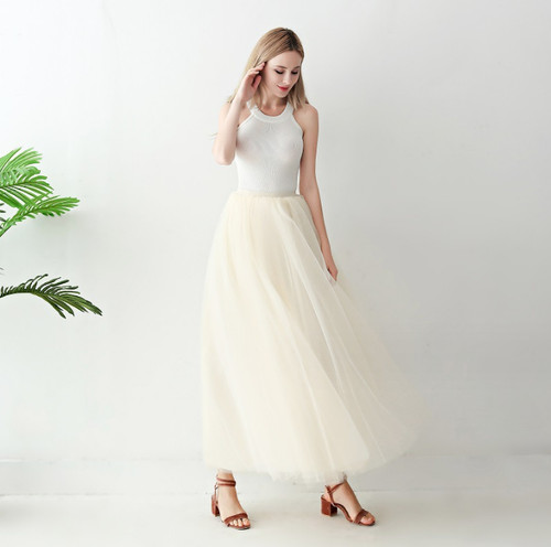 Layer tulle long skirt - 5, tutu