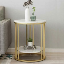 Side Table Nest End Bedside Sofa Couch Nightstand Lamp Clock Plant with Shelf