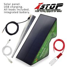 REFURBISHED 1km ALL-IN-1 SOLAR ELECTRIC FENCE ENERGISER UNIT PANEL POWERED STAKE