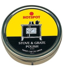 Hotspot Stove and Grate Black Polish 170g Tin Covers Minor Scratches and Rust