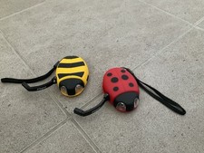 Rare 2 Flipo Dynamo Wind Up Torch Ladybird & Bee