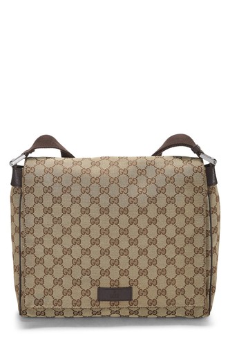 Authentic gucci canvas flap - gucci, gg