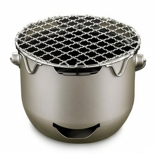 Compact charcoal grill with - compact,