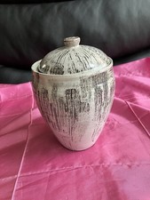 Studio Pottery Vase And Lid James Arnold Martin Glazed Sgraffito With Lid  8”