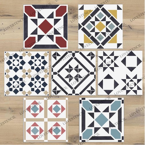 Tile stencils lovestencil - stencils,