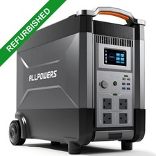 ALLPOWERS R4000 Portable Power Station 4000W 3456Wh LFP Battery Solar Generator