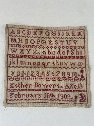 Antique sampler 1903 - antique,