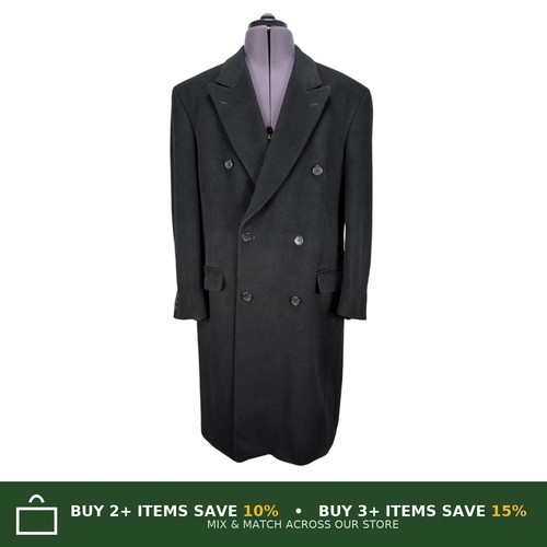 British tailor overcoat black - overcoat,