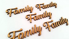Family Word Cutout 5 pack MDF