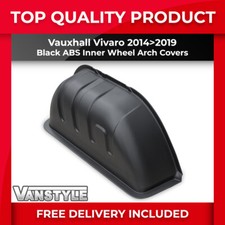 FITS VAUXHALL VIVARO 14-19 BLACK ABS INNER INTERNAL WHEEL ARCH COVERS PROTECTORS