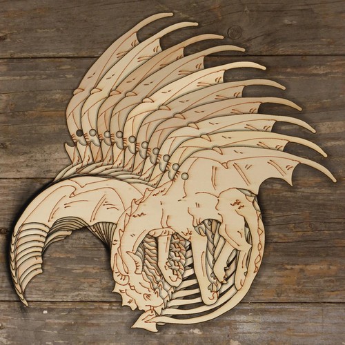 10x wooden dragon - wooden,