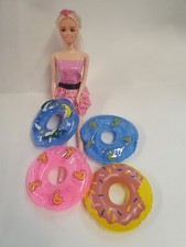2x Doll's Inflatable Beach Swimming Rings Made for Fashion Dolls UK Seller