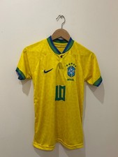 Authentic Brazil National Team Neymar Jr #10 home football jersey by Nike.