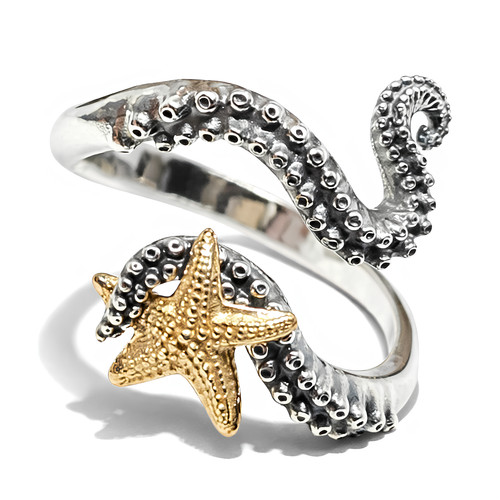 Octopus starfish ring - starfish,