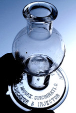 Unusual Antique Apothecary Patent Bottle Dated April 2nd 1884. Approx 5.5 inches