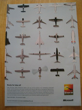 MICROSOFT FLIGHT SIMULATOR AIRCRAFT COLLECTION 2000 ADVERT A4 SIZE FILE 18
