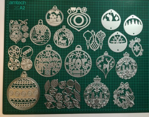 Bauble baubles die sets - bauble,