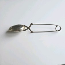 Vintage Stainless Steel Tea Bag Strainer Leaf Infuser Spoon Made in Hong Kong 6"