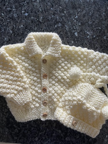 Hand knitted chunky set - set, 6-9