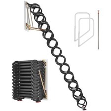 Attic Ladder Wall-Mounted 660LBS/299.4KG Capacity for 9.5-10 ft Ceilings