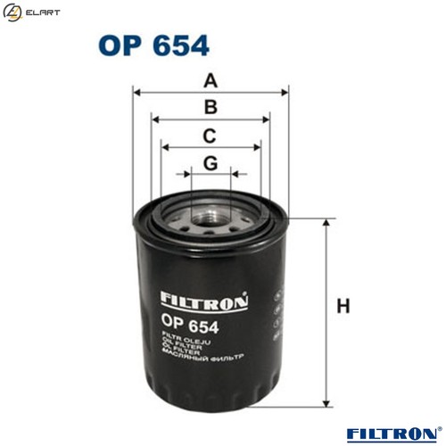 Oil filter 654 for - 654, daimler