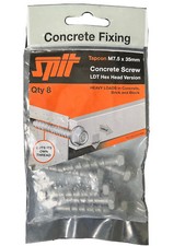 Pack Of 8 Spit Concrete Fixing Concrete Screw LDT Hex Head  M7.5 x 35mm New