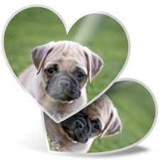 2 x Heart Stickers 15 cm -