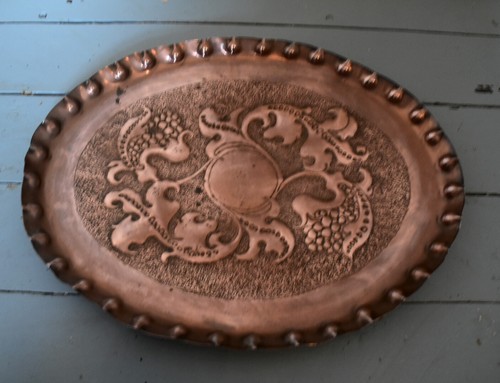 C1900 art nouveau solid copper - art,