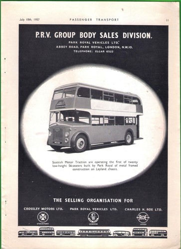 Old bus mag advert 1957 - old,