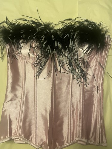 Pink satin overbust - pink, corset