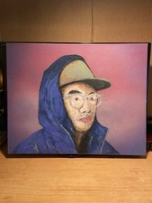 Oil Pastel and Spray paint on