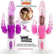 Rampant Rabbit Sex Toys For Women Vibrator G Spot Clitoral Dildo 12 Speeds UK