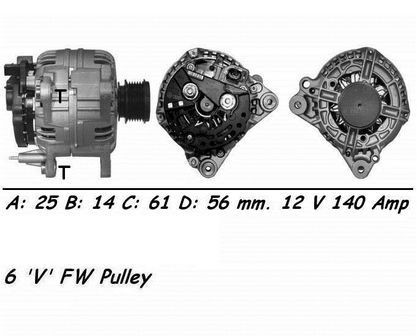 Wai alternator 140amp - 140amp, for