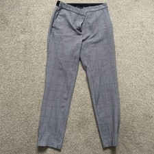 Ladies  Zara Check Trousers Size 10 EU M