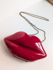 Red Lips Acrylic Crossbody Bag