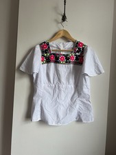 Mexican white fitted blouse